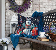Load image into Gallery viewer, Siberian Husky Christmas Fabric Decorative Pillow