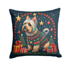 Load image into Gallery viewer, Silky Terrier Christmas Throw Pillow - 14x14 Decorative Pillow – Art for Your Home &amp; Patio