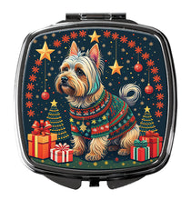 Load image into Gallery viewer, Silky Terrier Christmas Compact Mirror – Stylish Purse Mirror with Artistic Covers