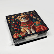 Load image into Gallery viewer, Tibetan Spaniel Christmas PU Leather Note Paper Holder