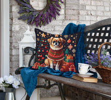 Load image into Gallery viewer, Tibetan Spaniel Christmas Fabric Decorative Pillow