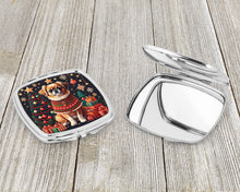 Load image into Gallery viewer, Tibetan Spaniel Christmas Compact Mirror – Stylish Purse Mirror with Artistic Covers