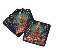 Load image into Gallery viewer, Vizsla Christmas Coasters - Set of 4 Lightweight Foam, Absorbent Drink Coasters