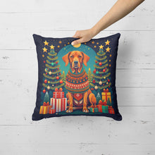 Load image into Gallery viewer, Vizsla Christmas Throw Pillow - 14x14 Decorative Pillow – Art for Your Home &amp; Patio
