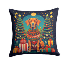 Load image into Gallery viewer, Vizsla Christmas Throw Pillow - 14x14 Decorative Pillow – Art for Your Home &amp; Patio