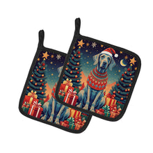 Load image into Gallery viewer, Weimaraner Christmas Pot Holders - Set of 2 Decorative Kitchen Helpers | Made in the USA