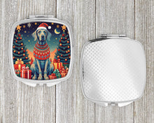 Load image into Gallery viewer, Weimaraner Christmas Compact Mirror – Stylish Purse Mirror with Artistic Covers