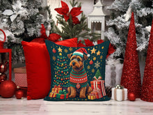 Load image into Gallery viewer, Welsh Terrier Christmas Throw Pillow - 14x14 Decorative Pillow – Art for Your Home &amp; Patio