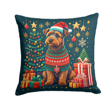 Load image into Gallery viewer, Welsh Terrier Christmas Fabric Decorative Pillow