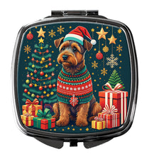 Load image into Gallery viewer, Welsh Terrier Christmas Compact Mirror – Stylish Purse Mirror with Artistic Covers