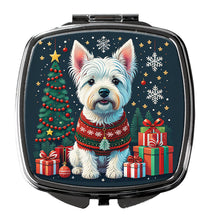 Load image into Gallery viewer, Westie Christmas Compact Mirror – Stylish Purse Mirror with Artistic Covers