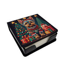 Load image into Gallery viewer, Yorkie Yorkshire Terrier Christmas PU Leather Note Paper Holder