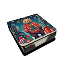 Load image into Gallery viewer, Bear Christmas PU Leather Note Paper Holder