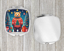 Load image into Gallery viewer, Bear Christmas Compact Mirror – Stylish Purse Mirror with Artistic Covers