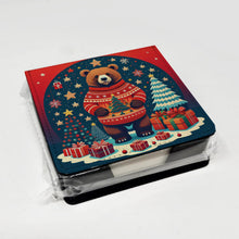Load image into Gallery viewer, Bear Christmas PU Leather Note Paper Holder