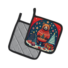 Load image into Gallery viewer, Bear Christmas Pot Holders - Set of 2 Decorative Kitchen Helpers | Made in the USA