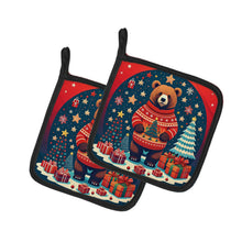 Load image into Gallery viewer, Bear Christmas Pot Holders - Set of 2 Decorative Kitchen Helpers | Made in the USA