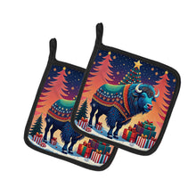 Load image into Gallery viewer, Buffalo Christmas Pot Holders - Set of 2 Decorative Kitchen Helpers | Made in the USA