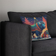 Load image into Gallery viewer, Buffalo Christmas Throw Pillow - 14x14 Decorative Pillow – Art for Your Home &amp; Patio