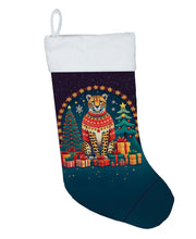 Load image into Gallery viewer, Cheetah Christmas Christmas Stocking