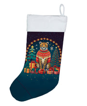 Load image into Gallery viewer, Cheetah Christmas Christmas Stocking