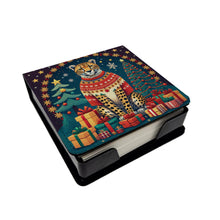 Load image into Gallery viewer, Cheetah Christmas PU Leather Note Paper Holder