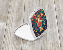 Load image into Gallery viewer, Cheetah Christmas Compact Mirror – Stylish Purse Mirror with Artistic Covers