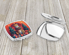 Load image into Gallery viewer, Cheetah Christmas Compact Mirror – Stylish Purse Mirror with Artistic Covers