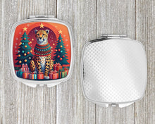 Load image into Gallery viewer, Cheetah Christmas Compact Mirror – Stylish Purse Mirror with Artistic Covers