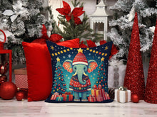 Load image into Gallery viewer, Elephant Christmas Fabric Decorative Pillow