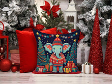 Load image into Gallery viewer, Elephant Christmas Fabric Decorative Pillow