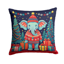 Load image into Gallery viewer, Elephant Christmas Fabric Decorative Pillow