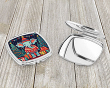 Load image into Gallery viewer, Elephant Christmas Compact Mirror – Stylish Purse Mirror with Artistic Covers