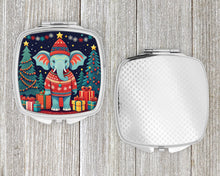Load image into Gallery viewer, Elephant Christmas Compact Mirror – Stylish Purse Mirror with Artistic Covers