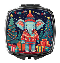 Load image into Gallery viewer, Elephant Christmas Compact Mirror – Stylish Purse Mirror with Artistic Covers