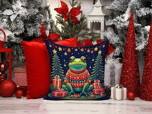 Load image into Gallery viewer, Frog Christmas Throw Pillow - 14x14 Decorative Pillow – Art for Your Home &amp; Patio