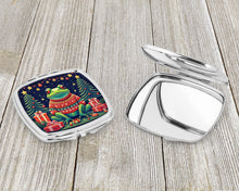 Load image into Gallery viewer, Frog Christmas Compact Mirror – Stylish Purse Mirror with Artistic Covers