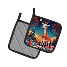 Load image into Gallery viewer, Giraffe Christmas Pot Holders - Set of 2 Decorative Kitchen Helpers | Made in the USA