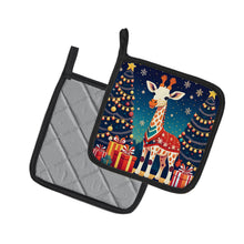 Load image into Gallery viewer, Giraffe Christmas Pot Holders - Set of 2 Decorative Kitchen Helpers | Made in the USA