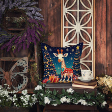 Load image into Gallery viewer, Giraffe Christmas Fabric Decorative Pillow