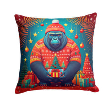 Load image into Gallery viewer, Gorilla Christmas Throw Pillow - 14x14 Decorative Pillow – Art for Your Home &amp; Patio