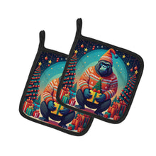 Load image into Gallery viewer, Gorilla Christmas Pot Holders - Set of 2 Decorative Kitchen Helpers | Made in the USA