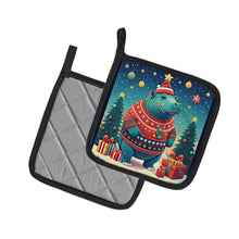 Load image into Gallery viewer, Hippopotamus Christmas Pot Holders - Set of 2 Decorative Kitchen Helpers | Made in the USA