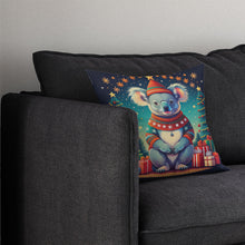 Load image into Gallery viewer, Koala Christmas Throw Pillow - 14x14 Decorative Pillow – Art for Your Home &amp; Patio