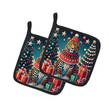 Load image into Gallery viewer, Leopard Christmas Pot Holders - Set of 2 Decorative Kitchen Helpers | Made in the USA