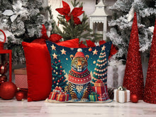 Load image into Gallery viewer, Leopard Christmas Fabric Decorative Pillow