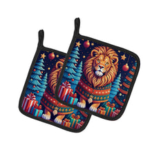Load image into Gallery viewer, Lion Christmas Pot Holders - Set of 2 Decorative Kitchen Helpers | Made in the USA