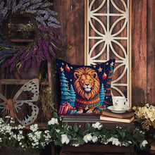 Load image into Gallery viewer, Lion Christmas Fabric Decorative Pillow