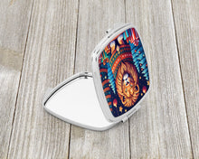 Load image into Gallery viewer, Lion Christmas Compact Mirror – Stylish Purse Mirror with Artistic Covers
