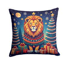 Load image into Gallery viewer, Lion Christmas Throw Pillow - 14x14 Decorative Pillow – Art for Your Home &amp; Patio